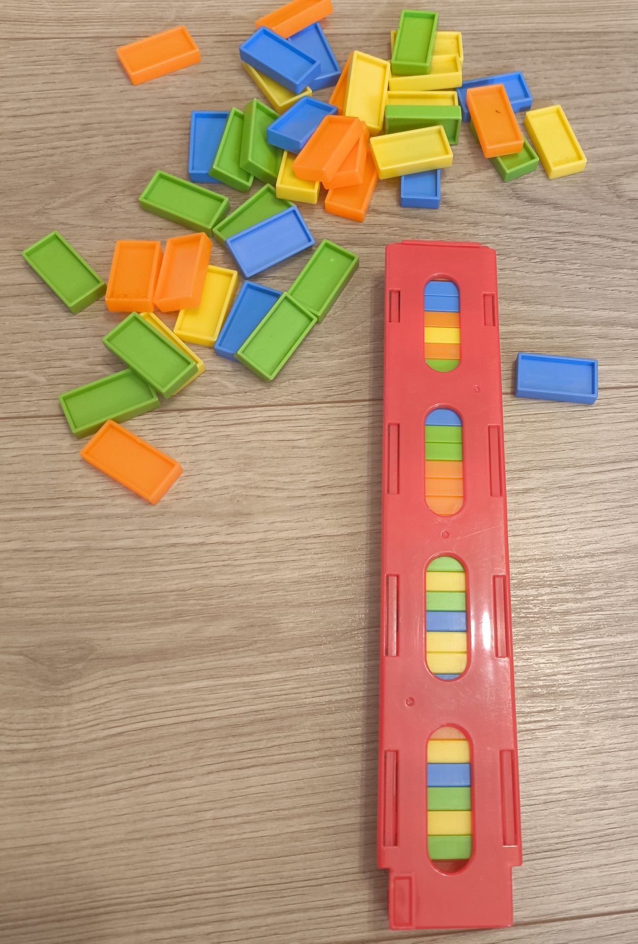 Lokomotywa domino elektryczna układanka pociąg 3+