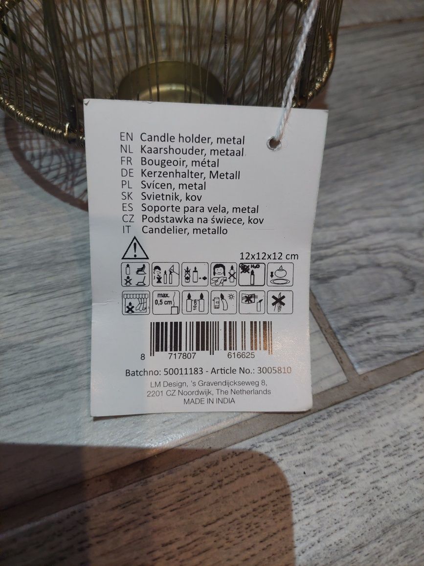 Świecznik metalowy Lumeron Lighting nowy złoty boho loft

Sprzedam no