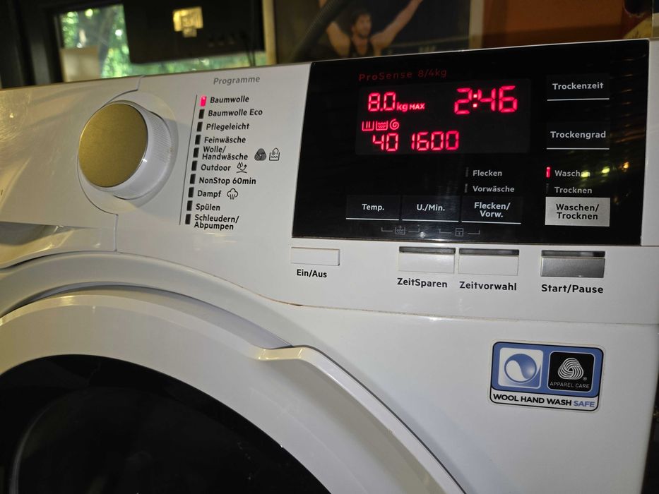 Pralko-suszarka Slim .8 kg.1600 obr.Suszenie 5 kg.Silnik inventer.LCD.