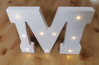 Świecące drewniane litery LED 20 cm 3D