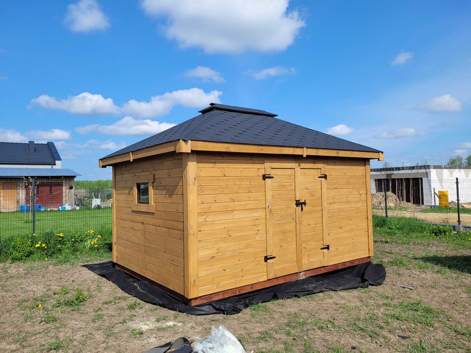 Domek Narzędziowy ALAN 3 x 3 m Drzwi Producent DREWNOTRIK.PL