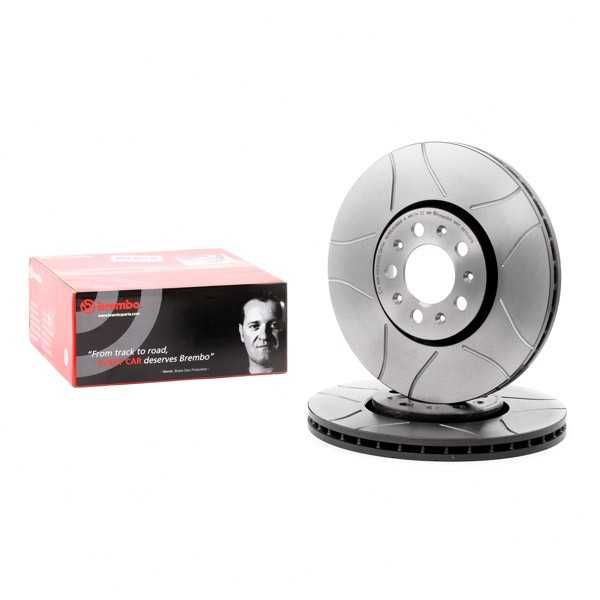 Kit Travões + Pastilhas Desportivos e Ranhurados 288m Frente BremboMax