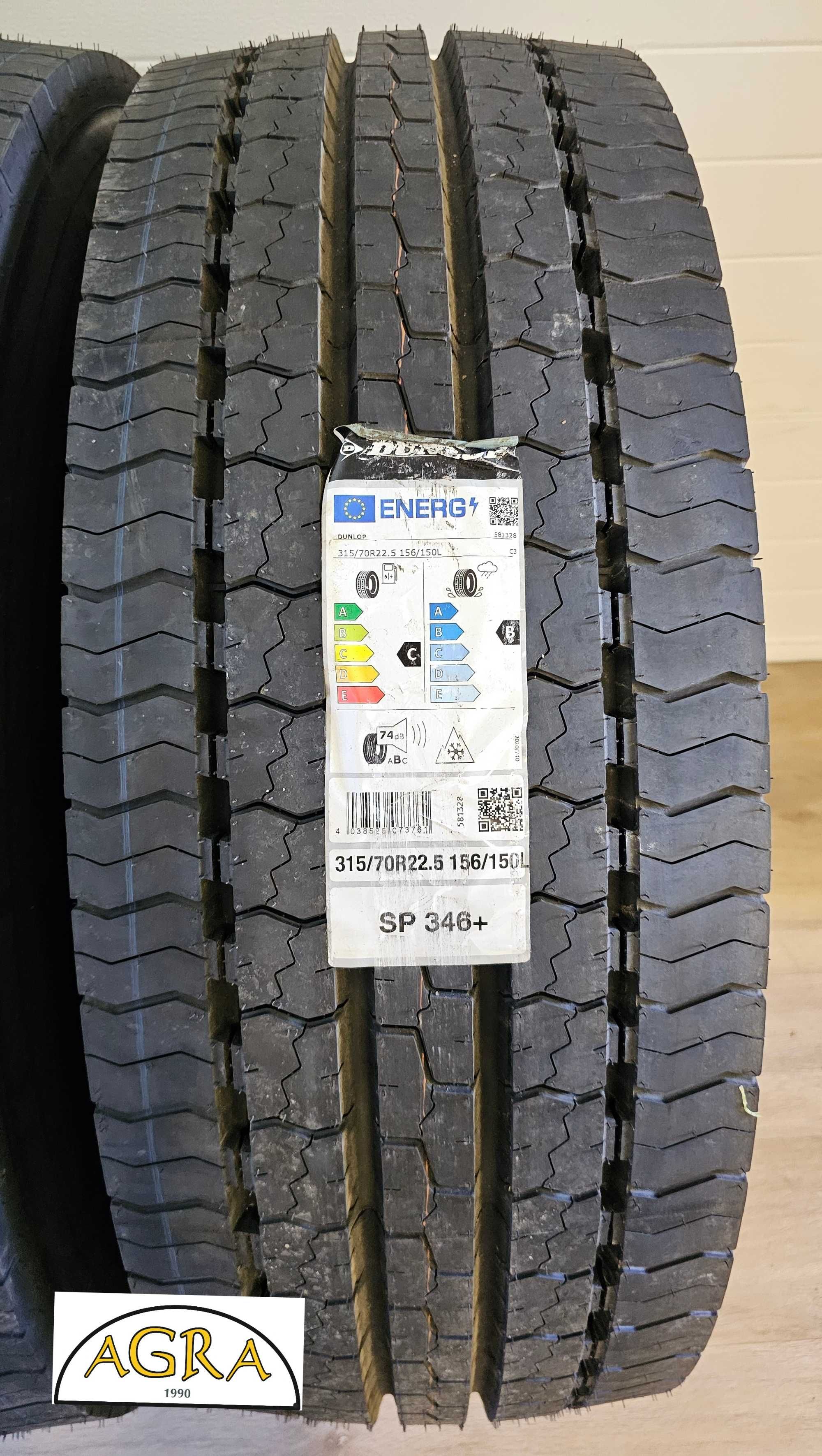 315/70R22.5 (1660netto) DUNLOP  NOWA opona przód prowadząca opony