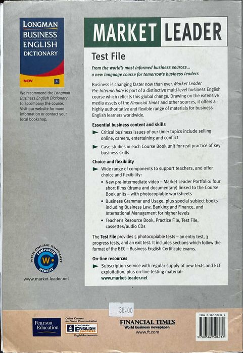 Podręcznik MARKET LEADER Pre-Intermediate BUSINESS ENGLISH Test File
