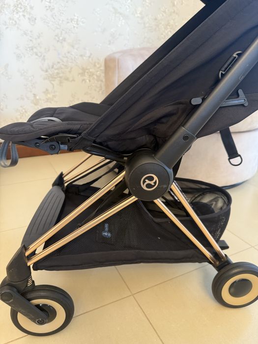 Коляска Cybex Coya Sepia Black шасі rosegold, Візочок Сайбекс Койя