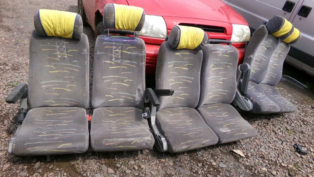 Wrz55 Fotel podwójny fotele bus kamper ławka podłokietniki