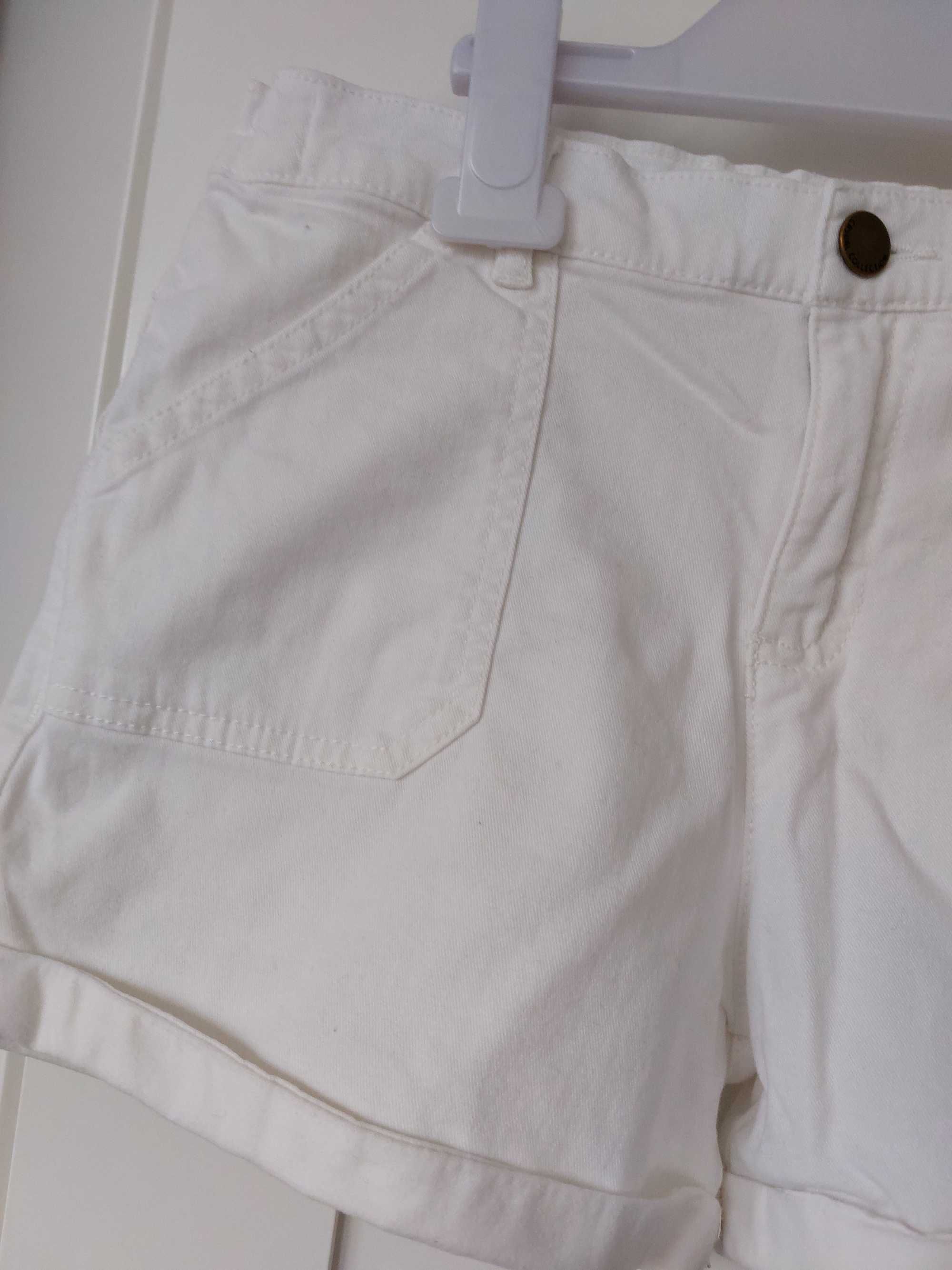 F&F śliczne białe szorty jeans r. 152