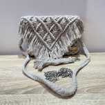 Torebka Knate makramowa boho listonoszka kopertówka breloczek handmade