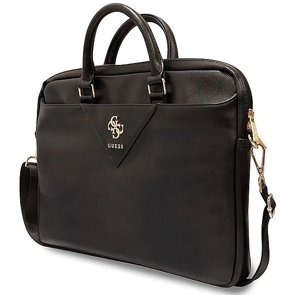 Torba Guess Triangle 4G na laptopa 16" - czarna