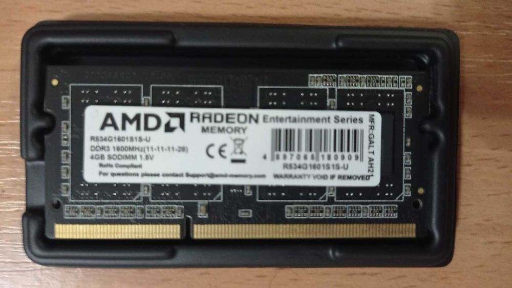 DDR3 4 Gb-1600 MHz SODIMM 1.5v
