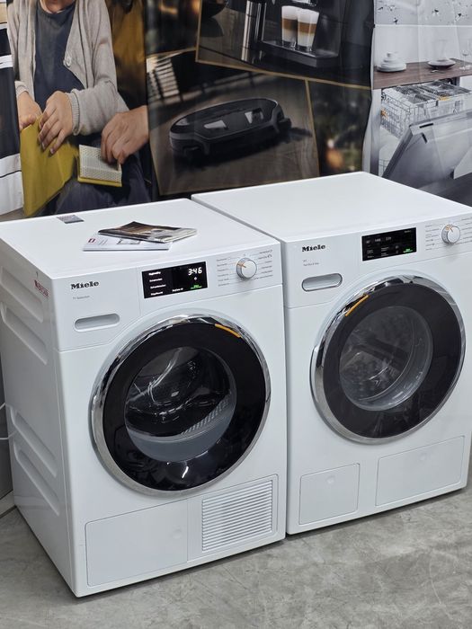КОМПЛЕКТ MIELE пральна сушильна машина  9 кг укр меню Ідеальний стан
