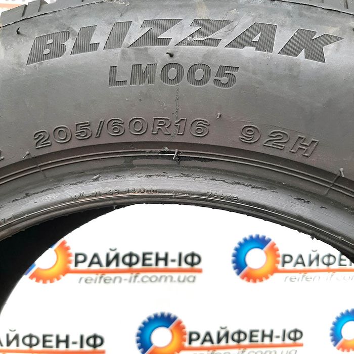205/60 R16 Bridgestone Blizzak lm005 б/у шини 4шт * 2506435