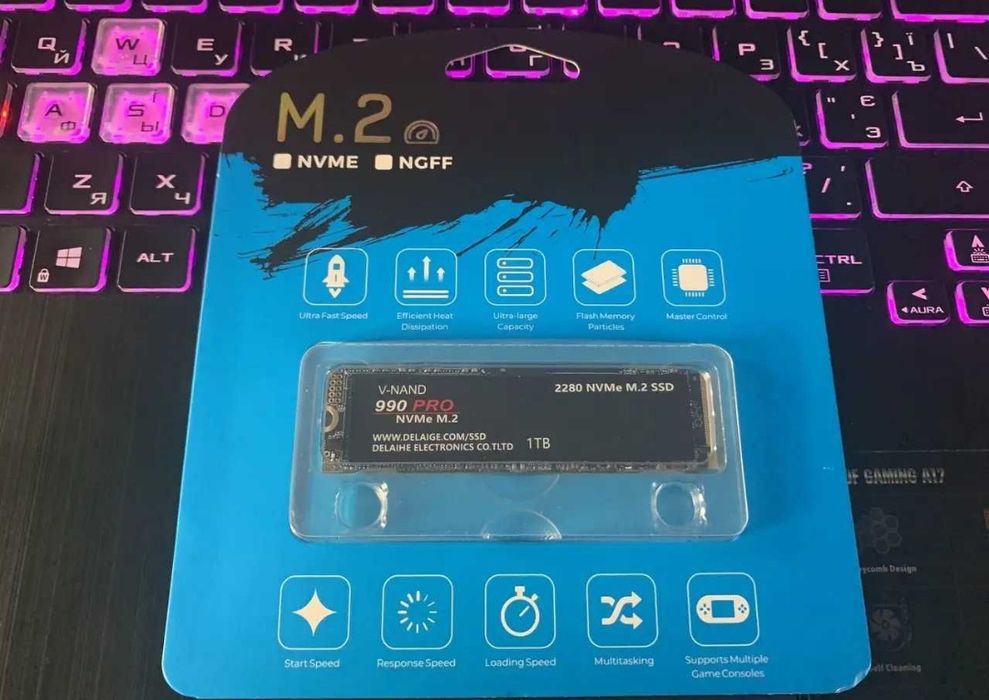 SSD M.2 NVMe та SATA (1-4TB)