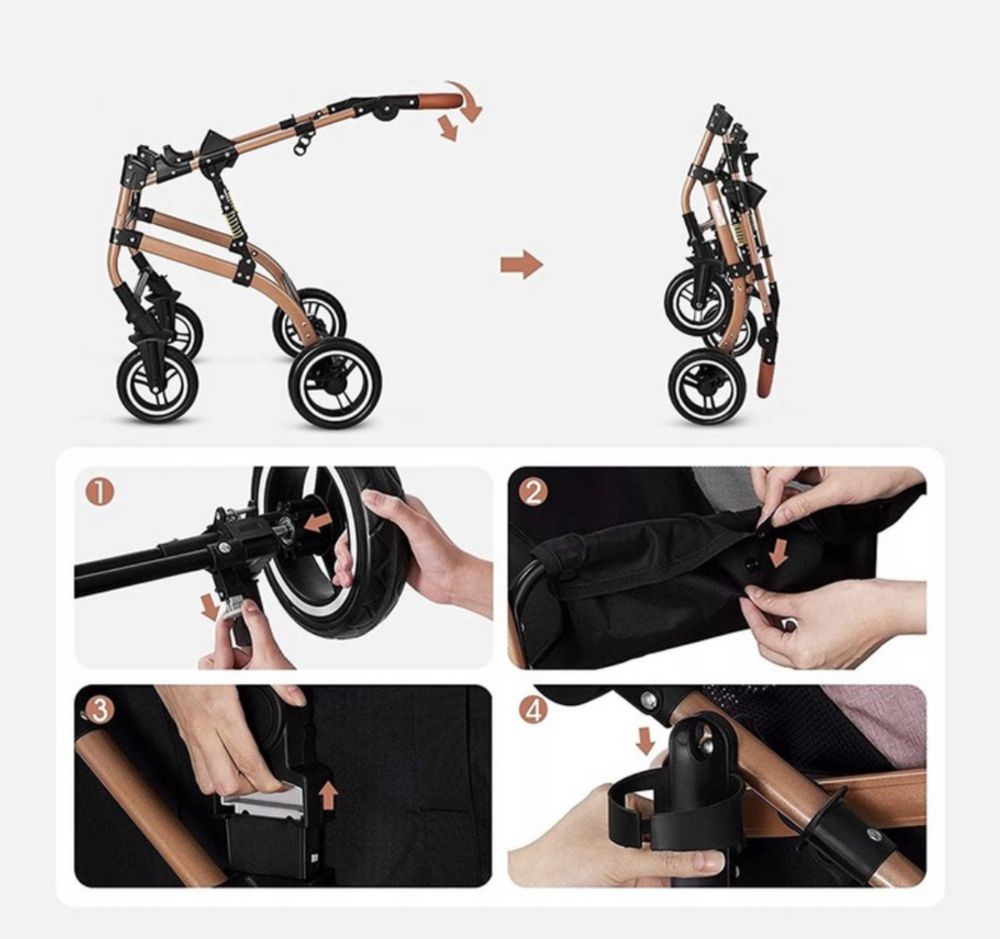 SKISIOPGO 3w1 Wózek dla psa lub kota transporter odpinany