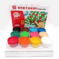 Пальчикові фарби для дітей 12 кольорів по 35мл