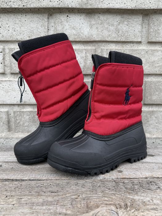 Czerwone, ocieplane, dziecięce śniegowce Ralph Lauren Quio Zip, roz 34