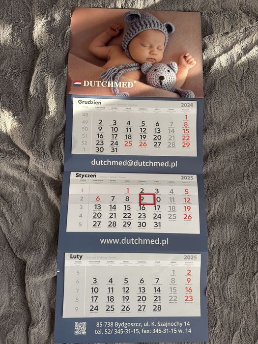 Kalendarz trójdzielny 2025 nowy