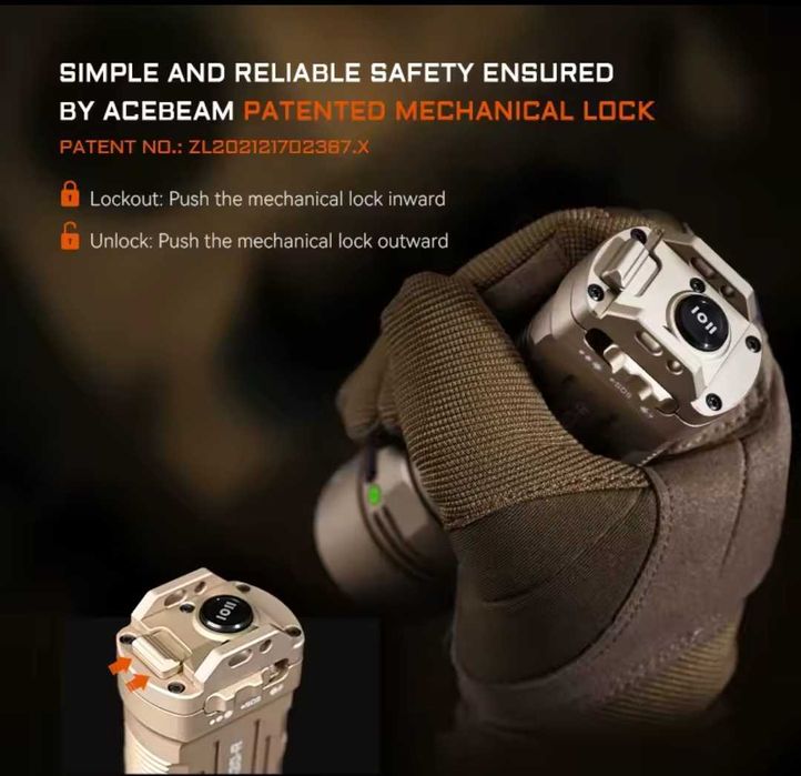 Фонарик  Acebeam X20-R, pokelit, EC20, Klarus Flat Tac X1