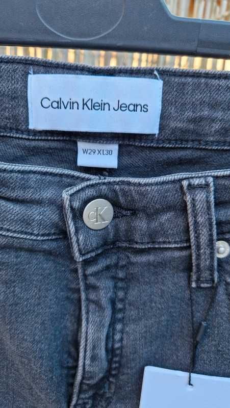 Calvin Klein jeansy dżinsy spodnie ciemnoszare premium Nowe 29/30 36/S
