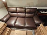 Komplet mebli kanapa Vinotti Sofa 3-os 2 fotele Relax Skóra
