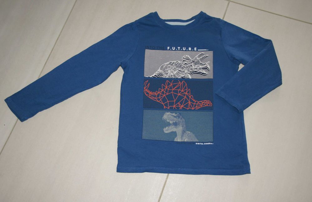 5.10.15. niebieska bluzeczka 
z „dinozaurową” aplikacją