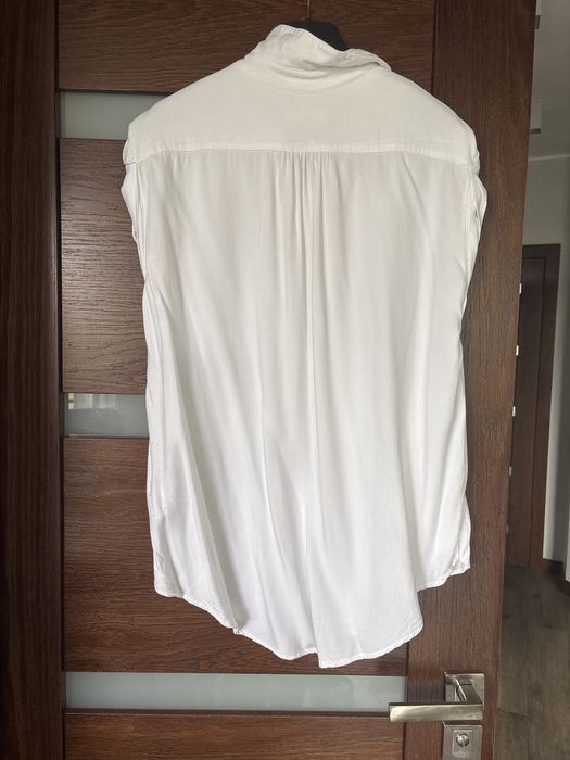 Dwie białe bluzki damskie  zestaw bluzka koszulowa r. 42 XL