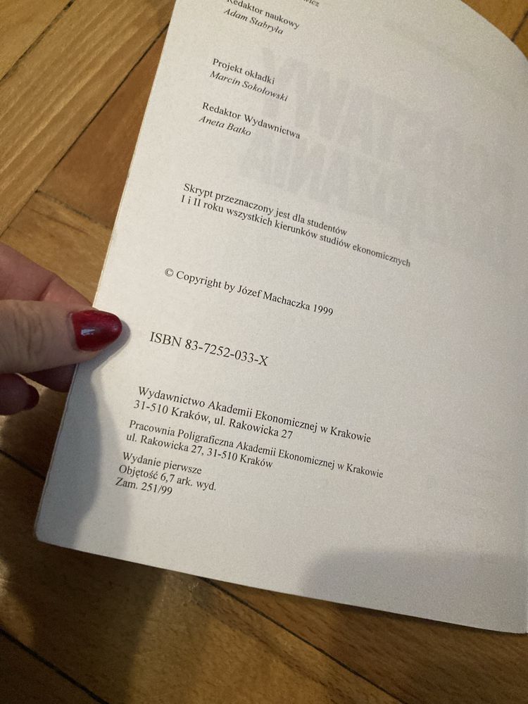 Podstawy zarządzania józef machaczka