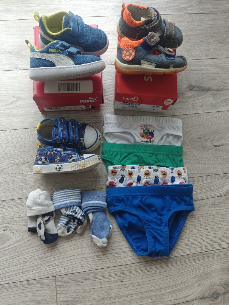 Letnia paczka ubrań + buty dla chłopca 86cm