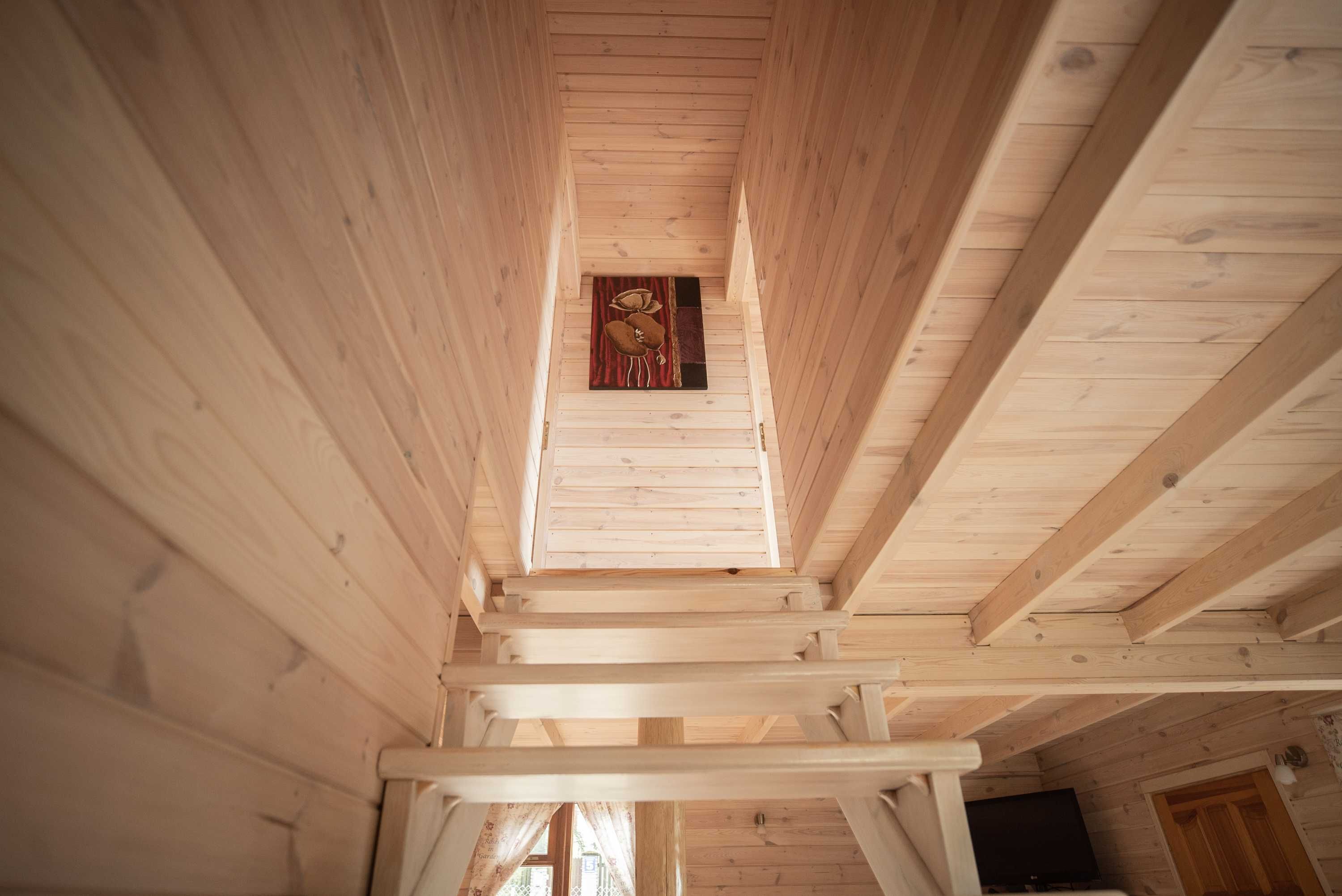 DOMEK drewniany Sauna&balia Mazury-WAKACJE