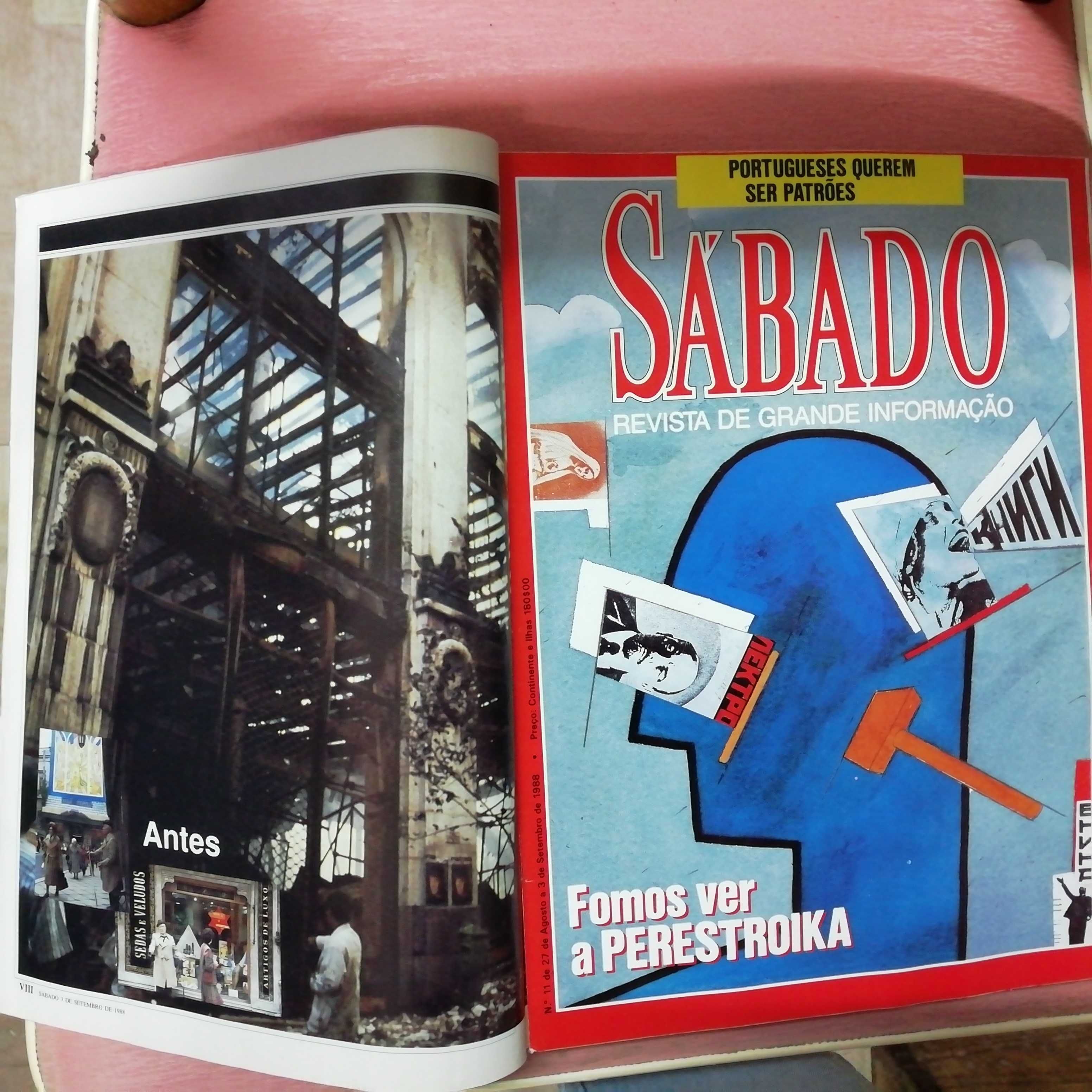 Revista Sábado - 1988/89 - Volumes do número 11 ao 36- Novas