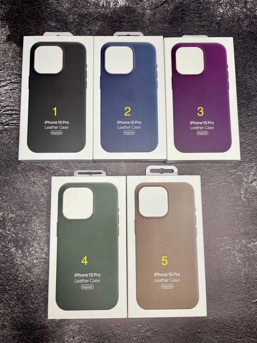 Чохол Leather Case MagSafe + Animation iPhone 15 15 Pro Max чехол