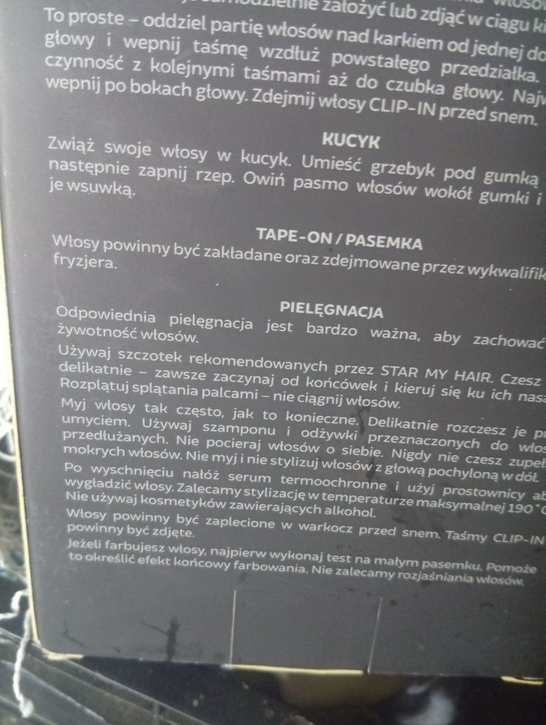 Doczepiany do włosów kucyk z naturalnych włosów