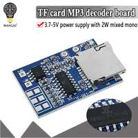 МР3 модуль, декодер Arduino. DC3,7-5v. Усилитель 2 Watt. Tf-card