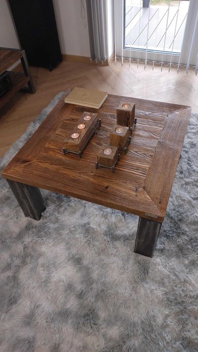 zestaw świeczników loft , stare drewno , darmowa dostawa