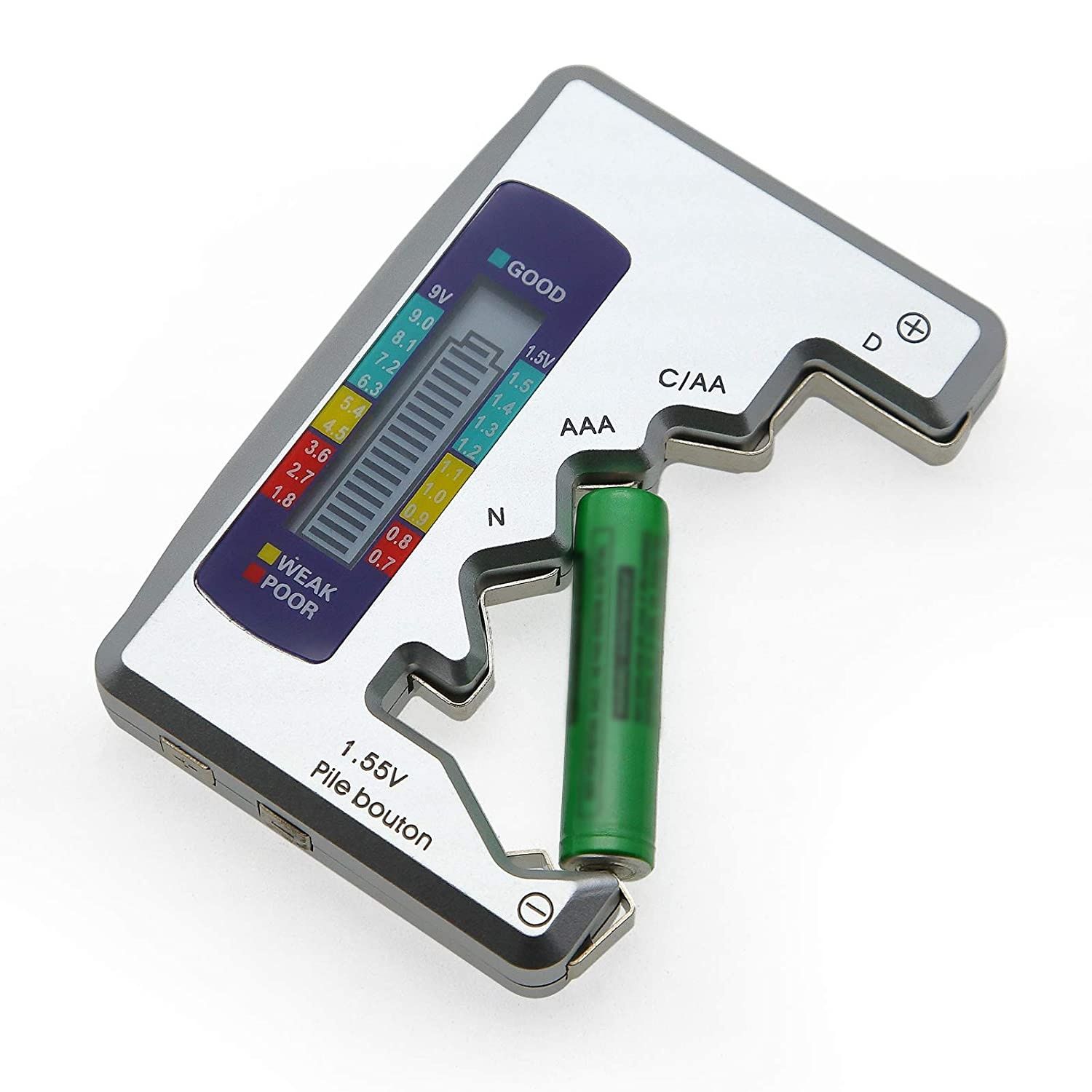 Cyfrowy tester miernik baterii akumulatorów LCD AA AAA R9