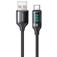 Kabel USB-C USAMS U78 1.2M LED 6A Fast Charging
