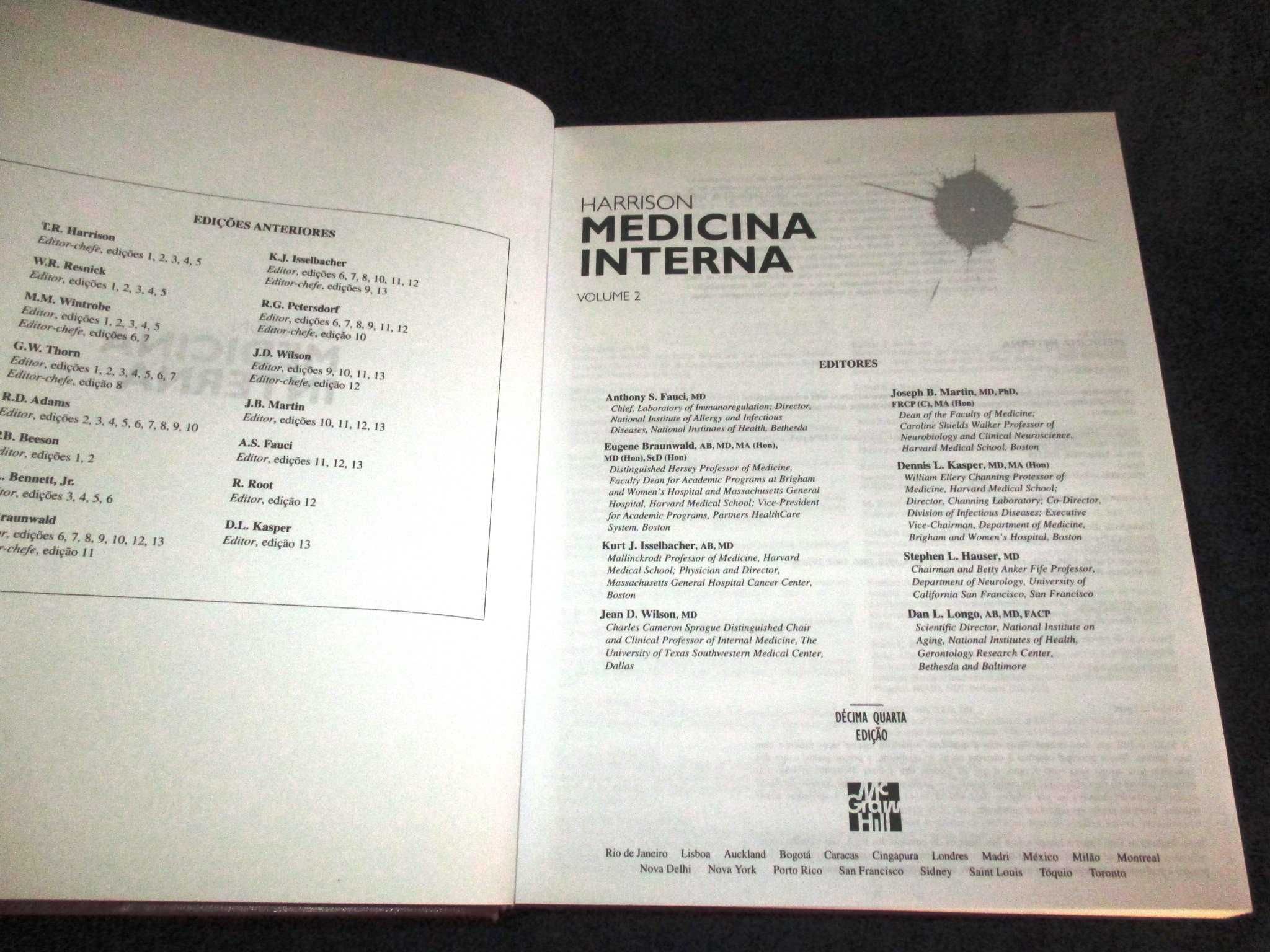 Livros Medicina Interna Harrison 14ª edição