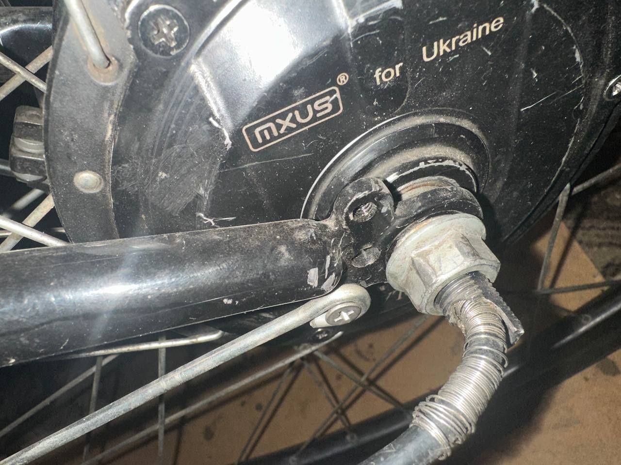 Мотор-колесо MXUS XF15F 48V 500W переднє редукторне