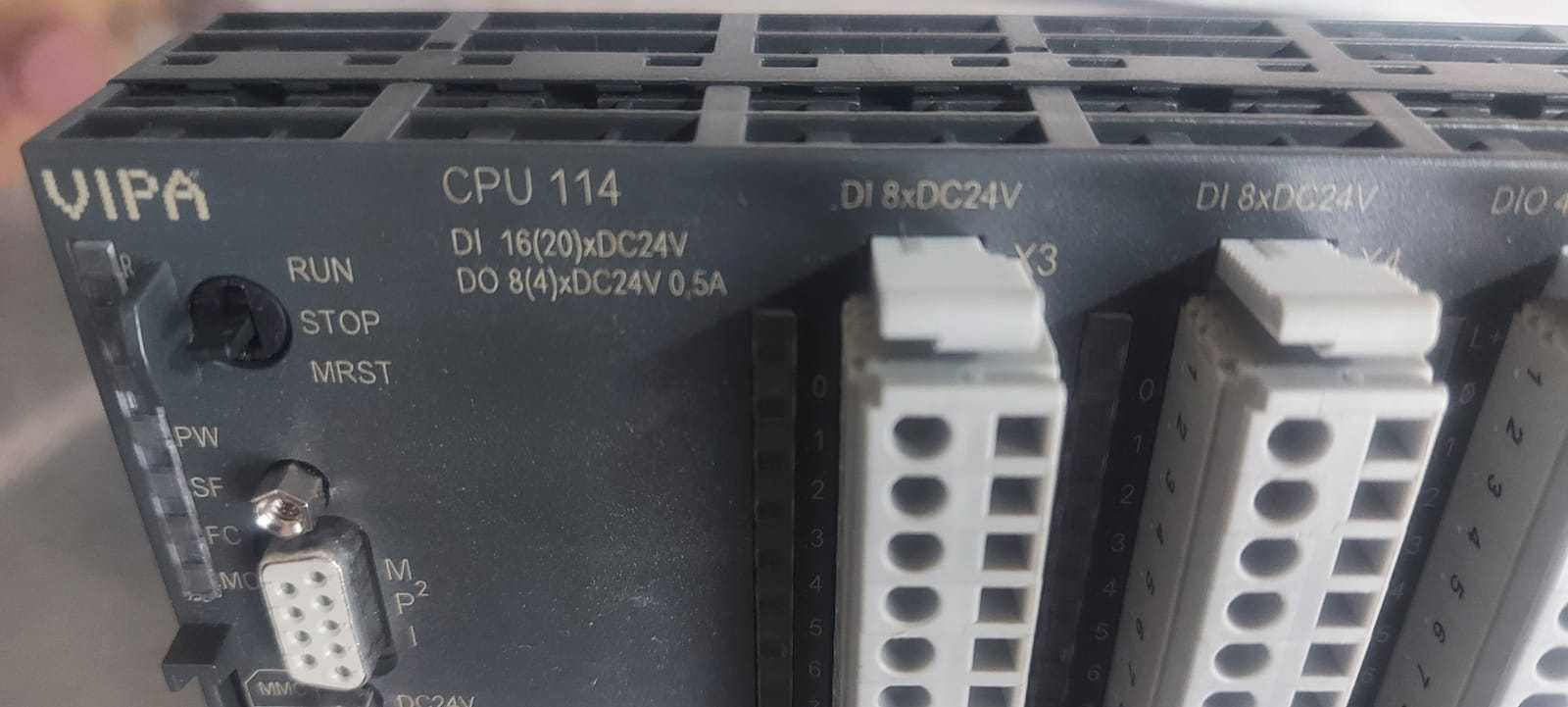 Sterownik PLC VIPA CPU 114-6BJ02 + moduły wej/wyjs EM123-4EJ01