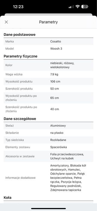 Wózek spacerowy casotto