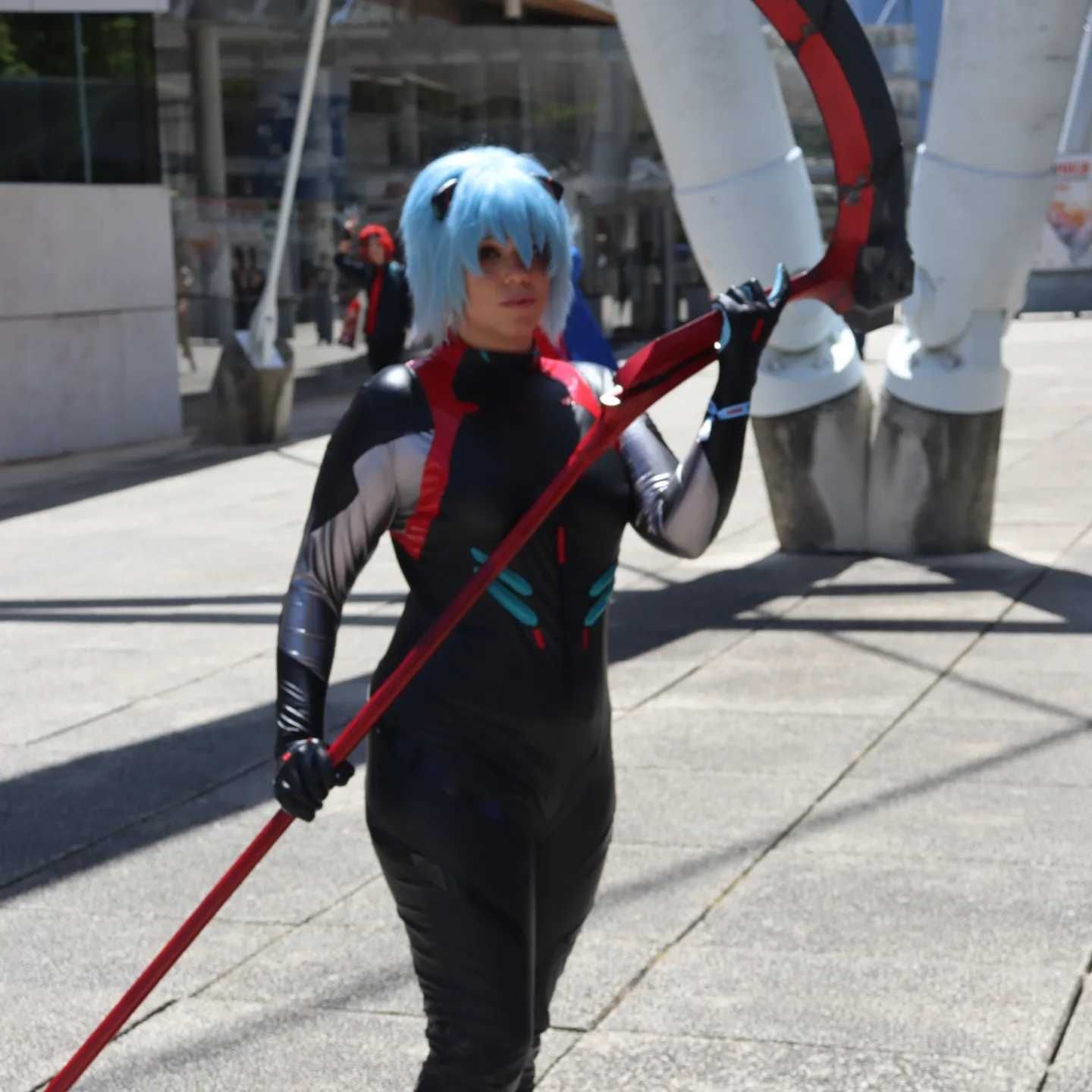 Rei Evagelion Foice cosplay