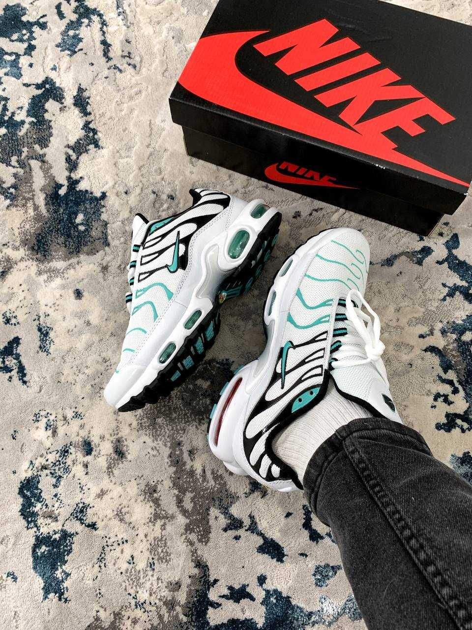 (БЕЗ ПЕРЕДОПЛАТИ) Nіke Air Max Plus TN Tiffany  найк аір макс тн білі