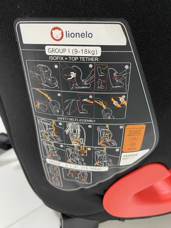 Fotelik samochodowy Lionelo Oliver ISOFIX 9-36 kg