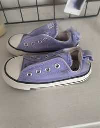 Converse all star liliowe 23 wersja na rzepy bez sznurówek