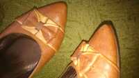 Buty pantofle skórzane damskie brązowe Baldaccini rozmiar 36