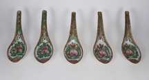 5 colheres porcelana da China Sec. XIX /XX