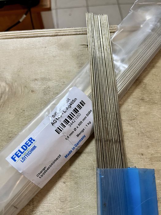 Баллон Мапп Газ Горелка Припой срібло 2% 5% 40% П-14 Аларм 2 мм