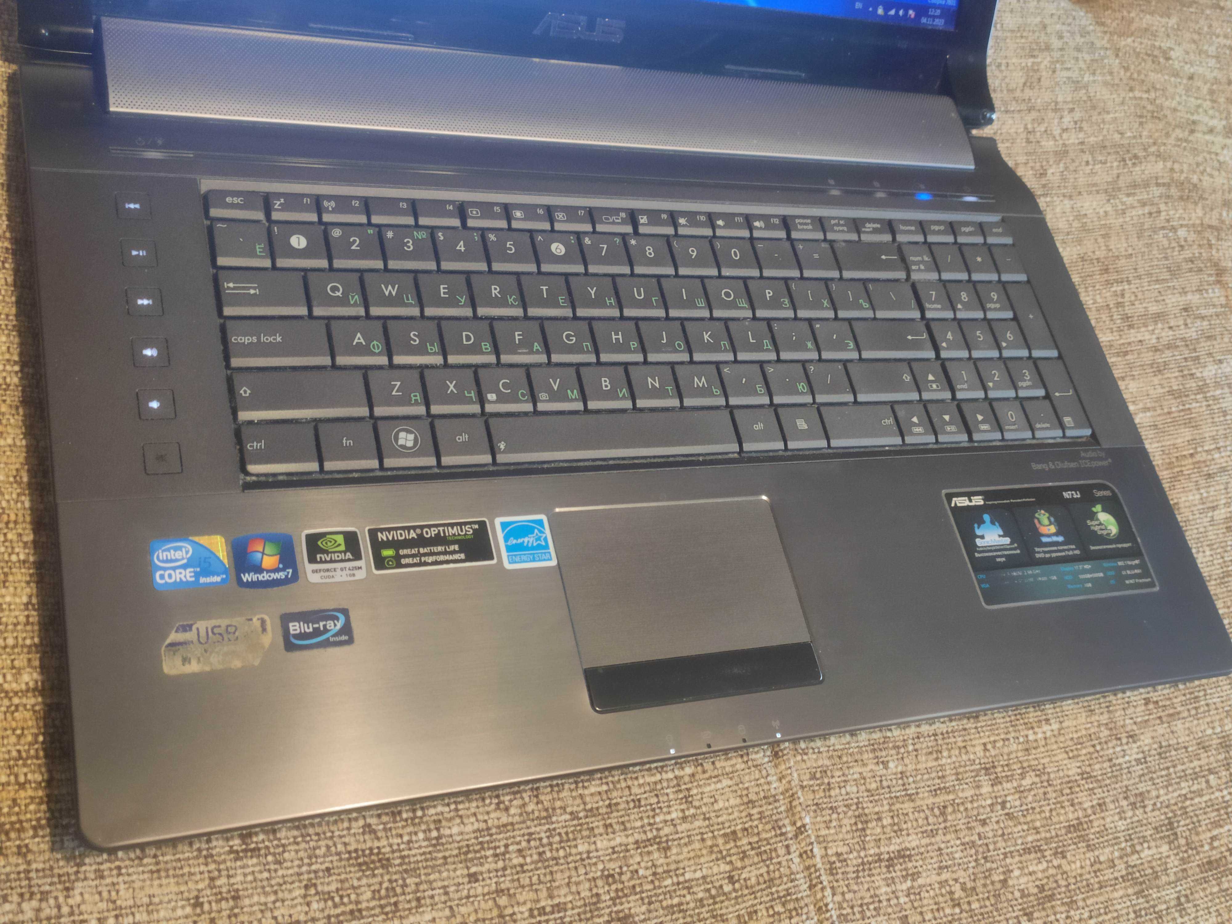 ШИКАРНИЙ 17,3" Asus N73J i5/8/500 дискретне відео GeForce. На 2 HDD!