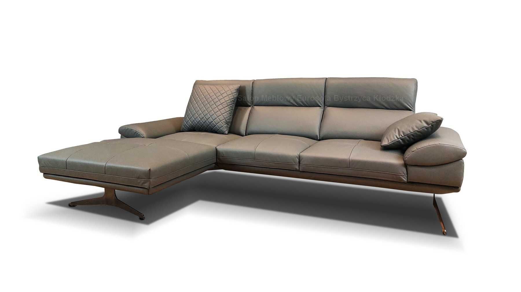 Nowoczesny Narożnik skórzany Glamoure 297x178cm i inne sofa 100% SKÓRA