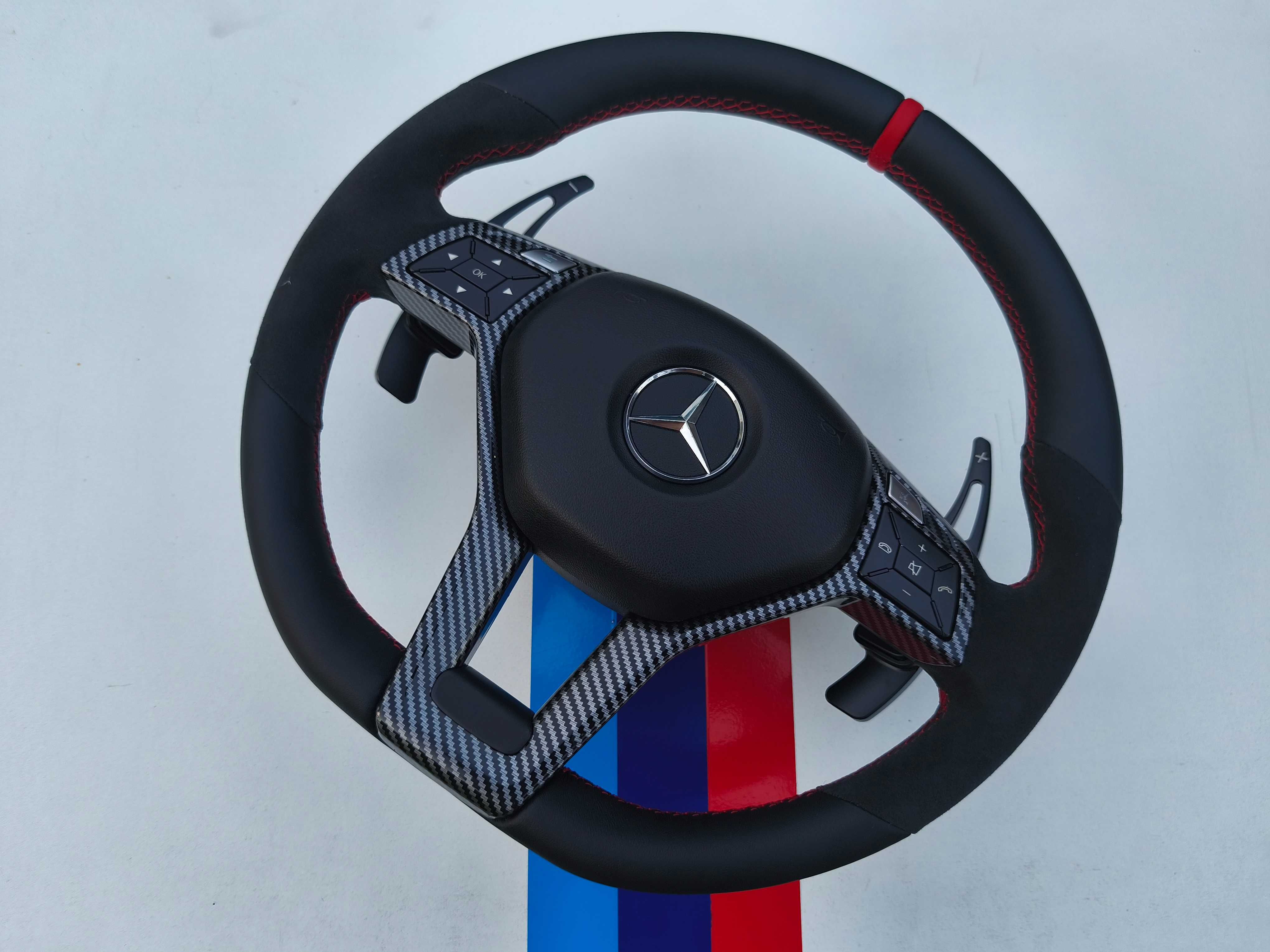 Volante "NOVO" MERCEDES completo com airbag e patilhas aceito retoma